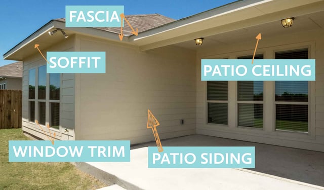 covered patio showing paint locations