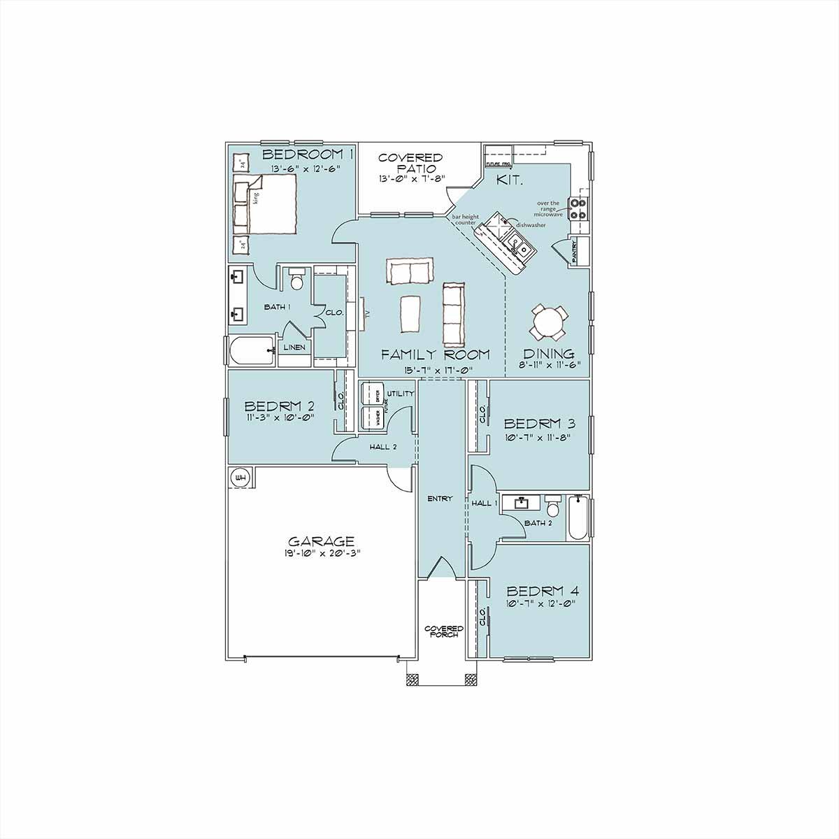 Home Builders Temple TX | Pearson II Floor Plan