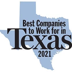 Omega Builders was awarded Best Companies to Work for in Texas 2021