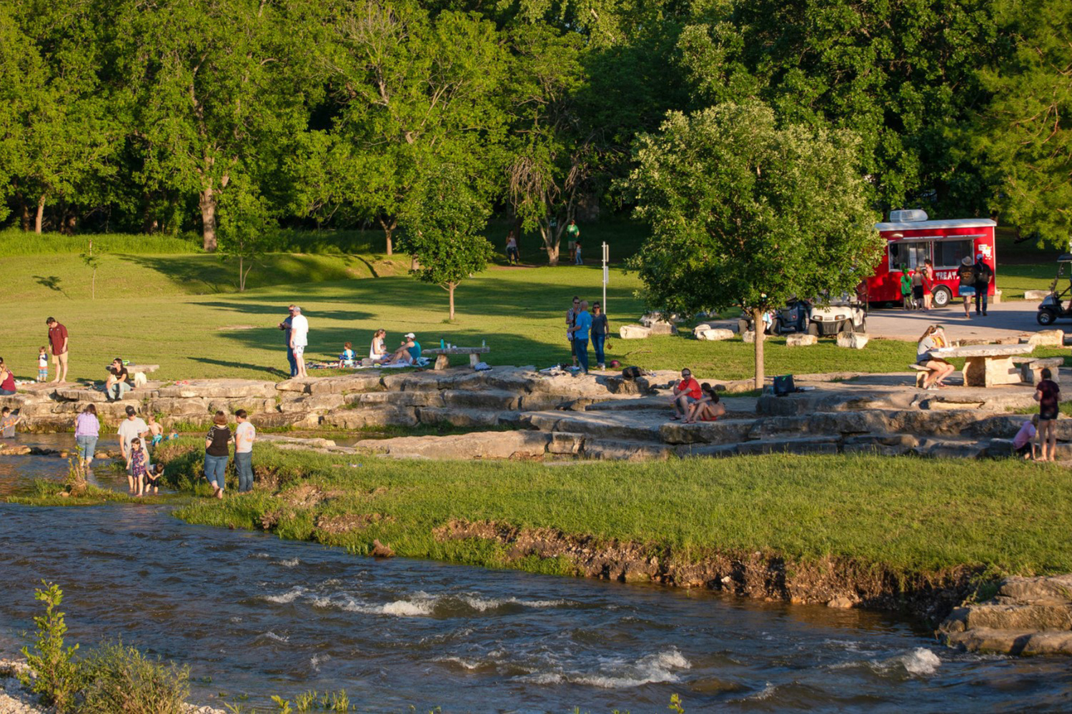 The Village of Salado, Texas, is a friendly, vibrant, rural community with 2,394 residents located in the rolling hills of Bell County. Salado has a land area of 2.8 square miles. The Village is located between the cities of Waco and Austin. Tourists visit the Village to enjoy Salado Creek, Salado's Cultural Arts District, unique boutiques, and 2,000 acres of surrounding beauty, with opportunities for picnicking, hiking, and fishing, along with desirable employment and educational opportunities.